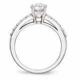 Quality Gold 14k White Gold AAA Diamond Engagement Ring photo 2