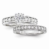 Quality Gold 14k White Gold AAA Diamond Engagement Ring photo 3