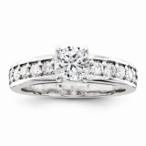 Quality Gold 14k White Gold AAA Diamond Engagement Ring photo