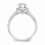 Quality Gold 14k White Gold Diamond Semi-Mount Engagement Ring photo 2