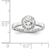 Quality Gold 14k White Gold Diamond Semi-Mount Engagement Ring photo 3