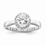 Quality Gold 14k White Gold Diamond Semi-Mount Engagement Ring photo