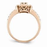 Quality Gold 14K Rose Gold Multi-Stone Diamond Engagement Ring photo 2