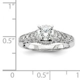 Quality Gold 14k White Gold Diamond Semi-Mount Engagement Ring photo 3