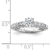 Quality Gold 14k White Gold Diamond Semi-Mount Engagement Ring photo 4