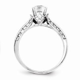 Quality Gold 14k White Gold Semi-Mount Diamond Engagement Ring photo 2