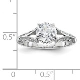 Quality Gold 14k White Gold Semi-Mount Diamond Engagement Ring photo 3