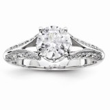 Quality Gold 14k White Gold Semi-Mount Diamond Engagement Ring photo