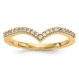 Quality Gold 14k Yellow Gold Diamond V Ring photo