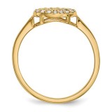 Quality Gold 14k Yellow Gold Diamond Cluster Oval Ring photo 2