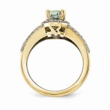 Quality Gold 14K Yellow Gold AA Diamond Semi-Mount Gemstone Ring photo 2