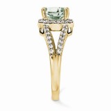 Quality Gold 14K Yellow Gold AA Diamond Semi-Mount Gemstone Ring photo 3