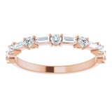 14K Rose 1/2 CTW Diamond Anniversary Band photo 3