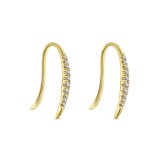 14k Yellow Gold Gabriel & Co. Diamond Earcuffs Earrings photo 2