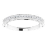 14K White 1/10 CTW Diamond Anniversary Band photo 3