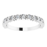 14K White 1/6 TW Diamond Anniversary Band photo 3