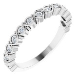 14K White 1/6 TW Diamond Anniversary Band photo