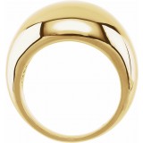 14K Yellow 12 mm Dome Ring photo 2