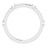 14K White 2.5 mm Round 1/2 CTW Diamond Anniversary Band photo 2