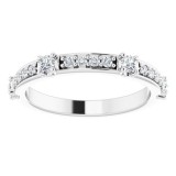 14K White 2.5 mm Round 1/2 CTW Diamond Anniversary Band photo 3