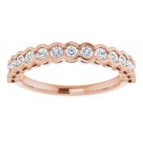 14K Rose 1/2 CTW Diamond Anniversary Band photo 3