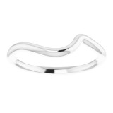 14K White Band for 5.8 mm Round Ring photo 3