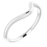 14K White Band for 5.8 mm Round Ring photo