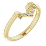 14K Yellow .03 CTW Diamond Matching Band photo