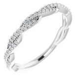 14K White 1/6 CTW Diamond Anniversary Band photo