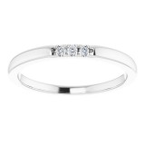 14K White .04 CTW Diamond Anniversary Band photo 3