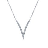 14k White Gold Gabriel & Co. Diamond Fashion Necklace photo