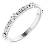 14K White 1/4 CTW Diamond Anniversary Band photo