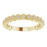 14K Yellow 1/8 CTW Diamond Anniversary Band photo 3