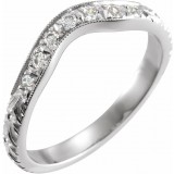 14K White 1/8 CTW Matching Diamond Band photo 2