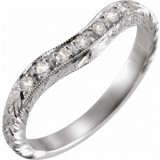 14K White 1/8 CTW Matching Diamond Band photo