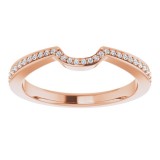 14K Rose 1/8 CTW Diamond Matching Band photo 3