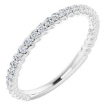 14K White 1/5 CTW Diamond Rope Anniversary Band photo