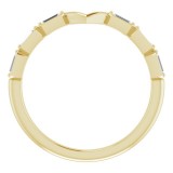 14K Yellow 1/5 CTW Diamond Matching Band for 5.2 mm Round Engagement Ring photo 2