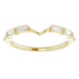14K Yellow 1/5 CTW Diamond Matching Band for 5.2 mm Round Engagement Ring photo 3