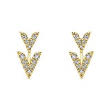 14k Yellow Gold Gabriel & Co. Diamond Stud Earrings photo