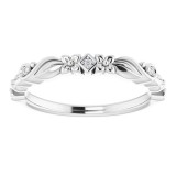 14K White .03 CTW Diamond Anniversary Band photo 3