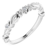 14K White .03 CTW Diamond Anniversary Band photo