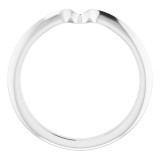 14K White Matching Band for 8x4 mm Ring photo 2