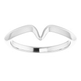 14K White Matching Band for 8x4 mm Ring photo 3