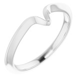 14K White Matching Band for 8x4 mm Ring photo