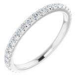 14K White 3/8 CTW Diamond French-Set Anniversary Band photo