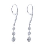 14k White Gold Gabriel & Co. Diamond Drop Earrings photo 2