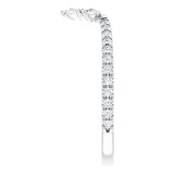 14K White 1/4 CTW Diamond French-Set Matching Band photo 4