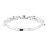 14K White 1/2 CTW Diamond Anniversary Band photo 3