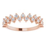 14K Rose 3/8 CTW Diamond Anniversary Band photo 3